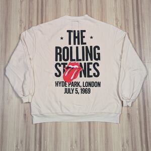 People of Leisure x Rolling Stones 1969 Hyde Park Graphic Sweatshirt Oversized L